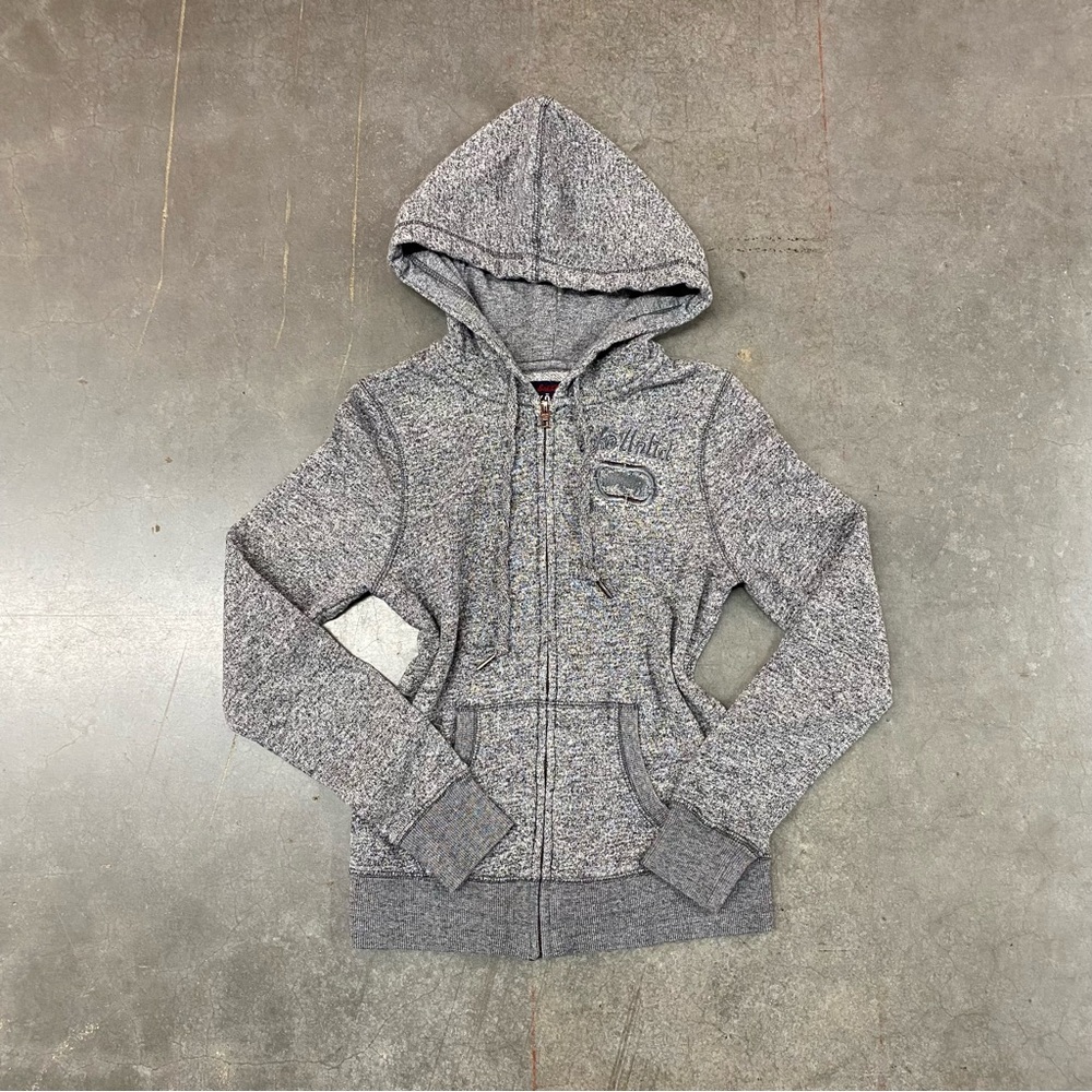 Ecko Unltd Zip‎ Up Hoodie Grey Y2K Women’s M